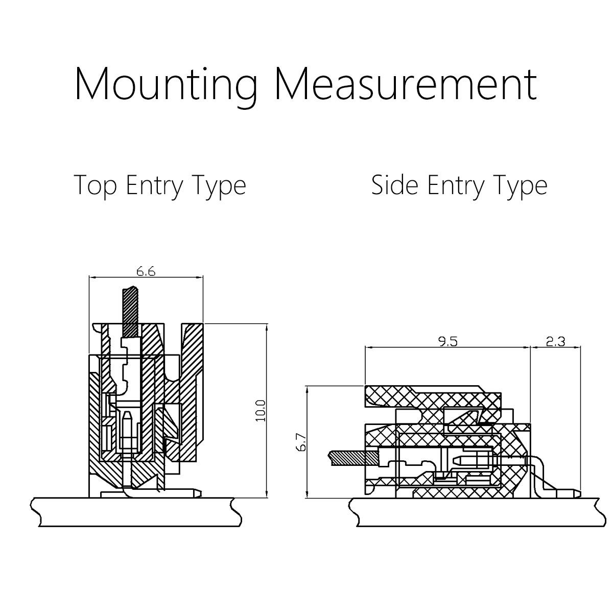Mounting Measurement-WB2005(PHB)-SMT with lock