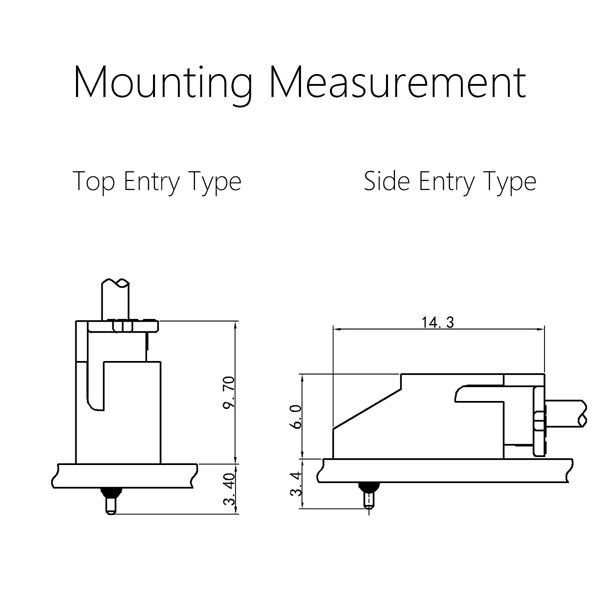 Mounting Measurement-WB2501(XH)-PWB