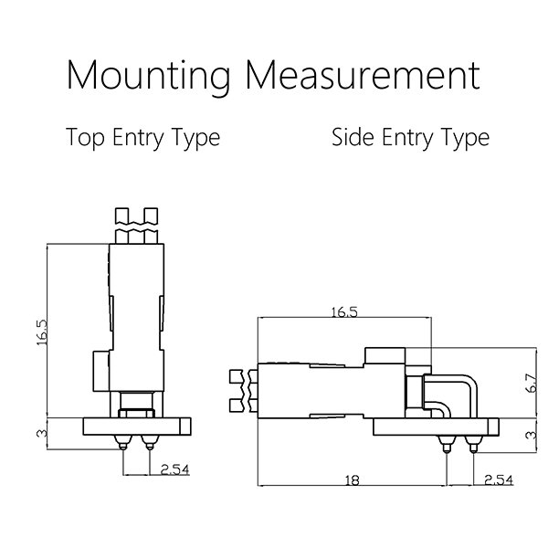 Mounting Measurement-WB2541-D(RF) convex block