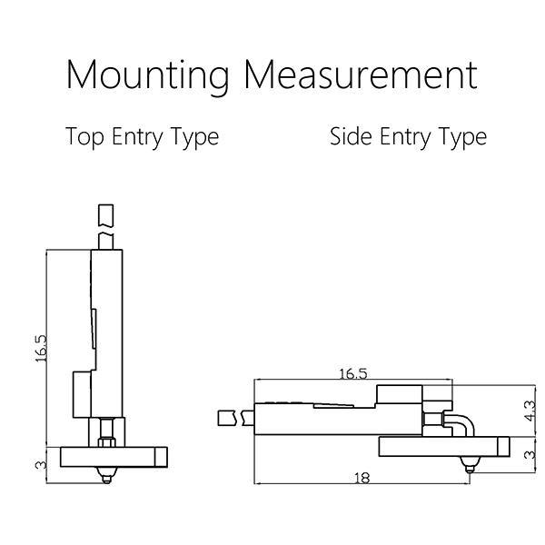 Mounting Measurement-WB2541-S(RE) convex block