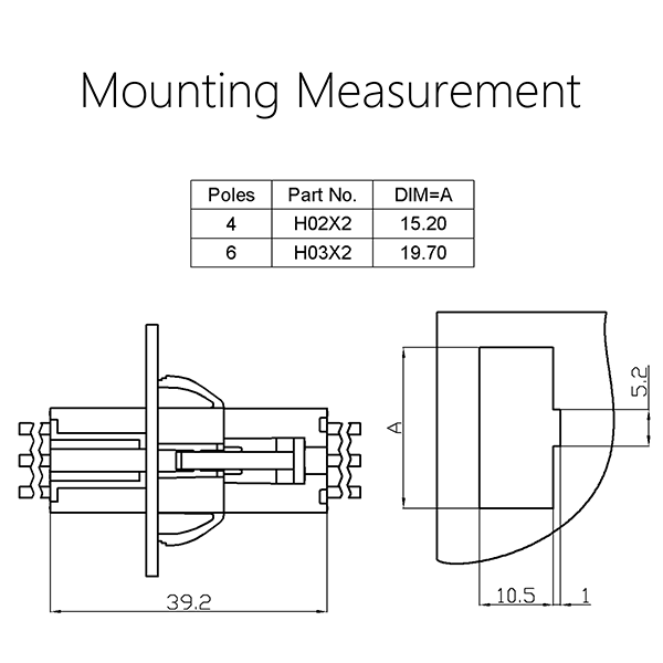 Mounting Measurement-WW4501&WW4502(EL)-D