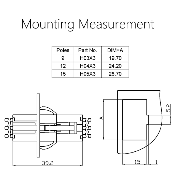 Mounting Measurement-WW4501&WW4502(EL)-T